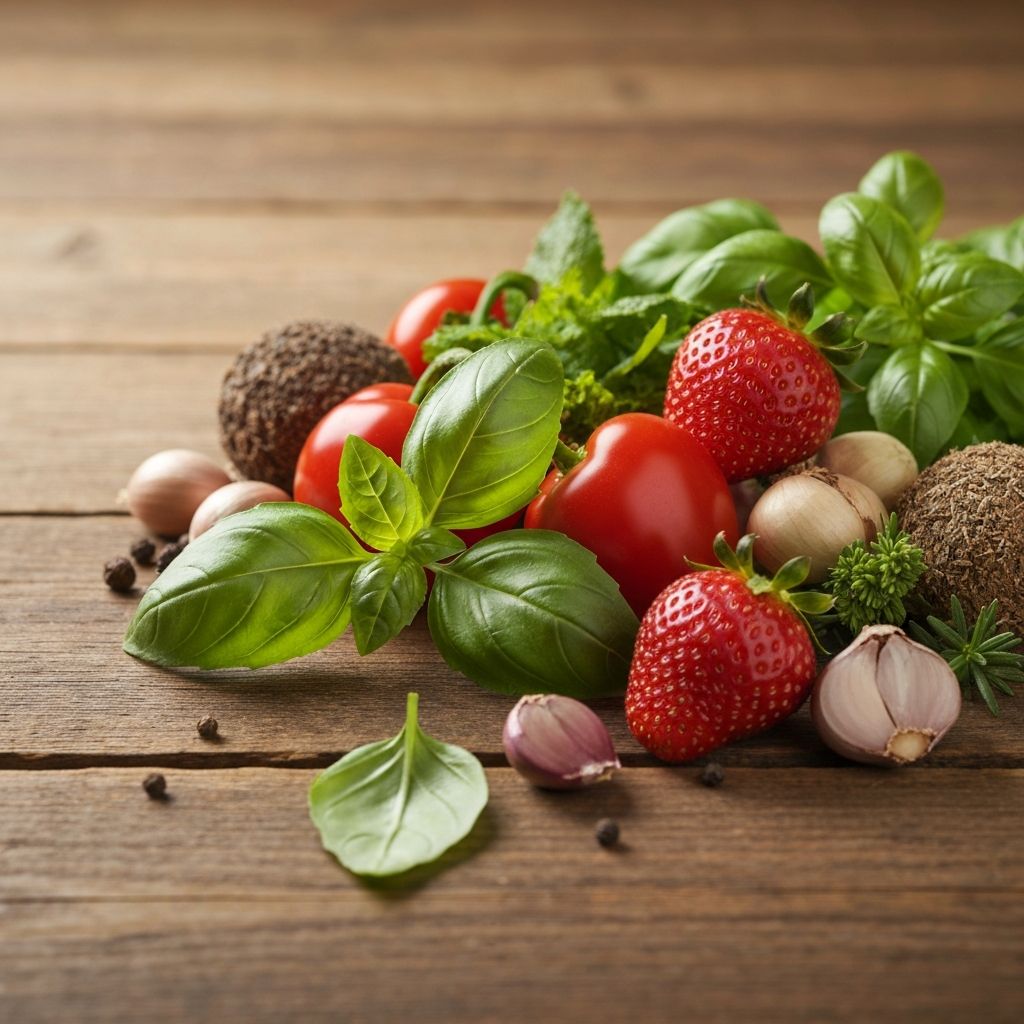 Collection of natural herbs and ingredients